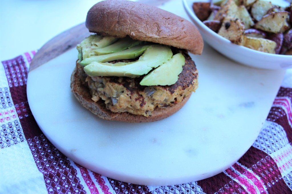Pescatarian diet RECIPE Salmon Burger Houston Food Bank