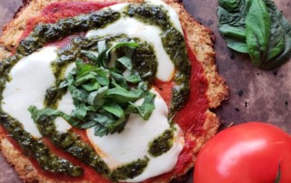 Gluten free pizza vegetarian cauliflower crust