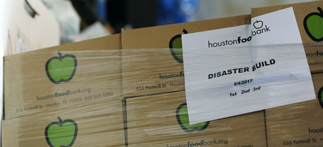 Houston Food Bank has a history of providing disaster relief.