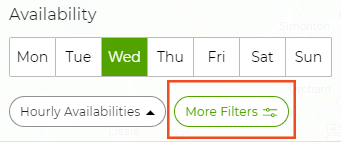 The next step after choosing a day of the week is to click on the "More Filters" button.