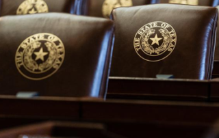 Rows of empty chairs with the state seal of Texas embossed in gold will soon be filled with Elected Officials for the 2023 State Legislative session where policies about hunger can be made.