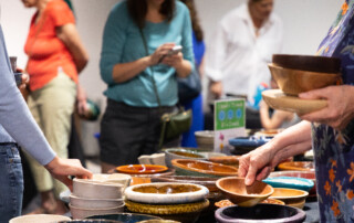 Empty Bowls shoppers