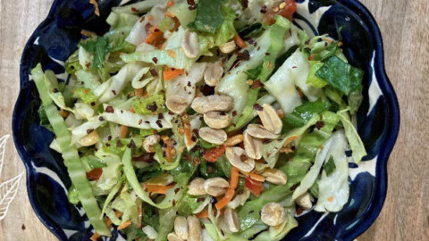 Cabbage Salad with Peanut Dressing
