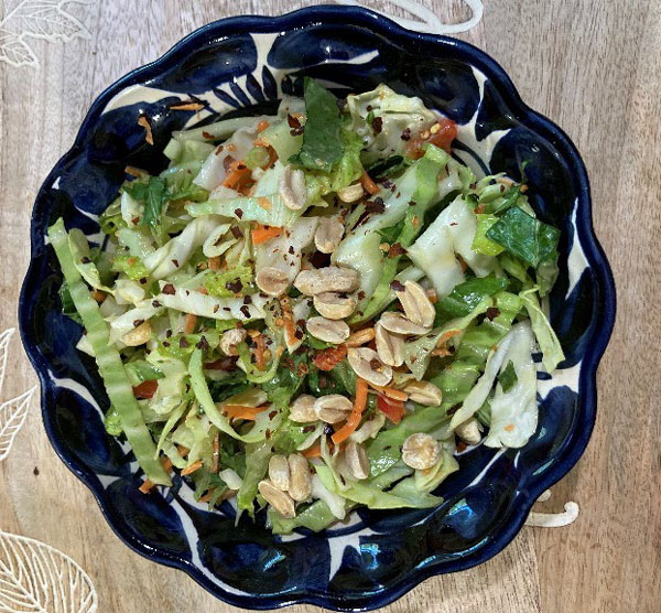 Cabbage Salad with Peanut Dressing