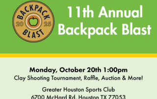 11th Annual Backpack Blast, Oct 20th at 1pm