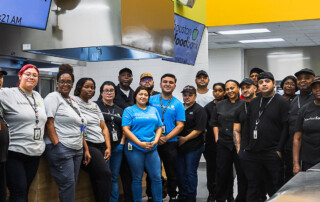 Photo of Houston Food Bank's kitchen team, who work to support our various meal programs.
