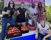 HFB's Government Relations team and Houston urban farmers share their crop.