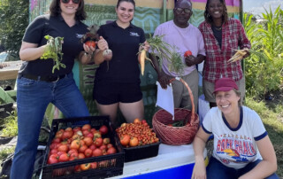 HFB's Government Relations team and Houston urban farmers share their crop.