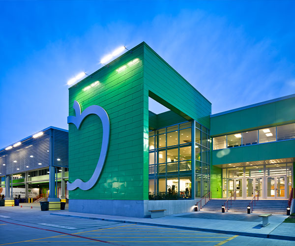 Florsheims 600×500 02 Houston Food Bank East Branch at dawn.